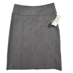 Memoir Beverly Gray Mini Skirt NEW $39 Stretch Pencil Aline Women Size 5 Juniors